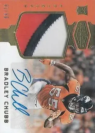 2018 Panini Plates & Patches #240 - Bradley Chubb - Denver Broncos