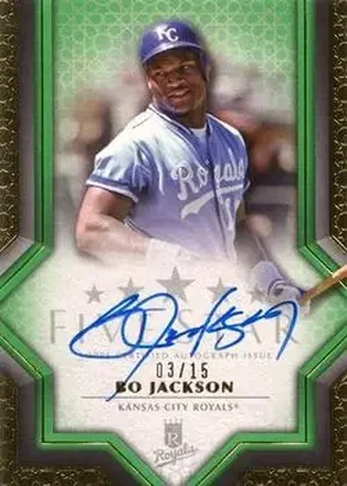 2023 Topps Five Star - Green #FSA-BOJ - Bo Jackson - Kansas City Royals