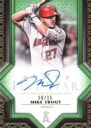2023 Topps Five Star - Green #FSA-MTR - Mike Trout - Los Angeles Angels