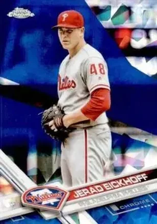2017 Topps Chrome Sapphire Edition #12 - Jerad Eickhoff - Philadelphia Phillies