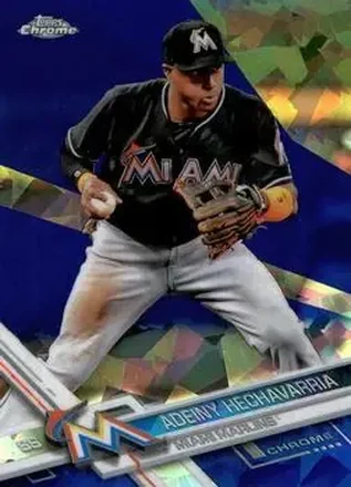 2017 Topps Chrome Sapphire Edition #13 - Adeiny Hechavarria - Miami Marlins