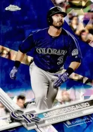 2017 Topps Chrome Sapphire Edition #17 - Daniel Descalso - Colorado Rockies