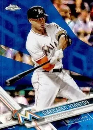 2017 Topps Chrome Sapphire Edition #25 - Giancarlo Stanton - Miami Marlins