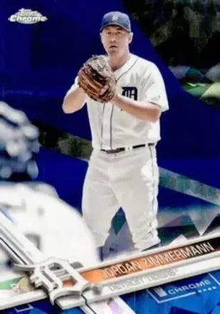 2017 Topps Chrome Sapphire Edition #40 - Jordan Zimmermann - Detroit Tigers
