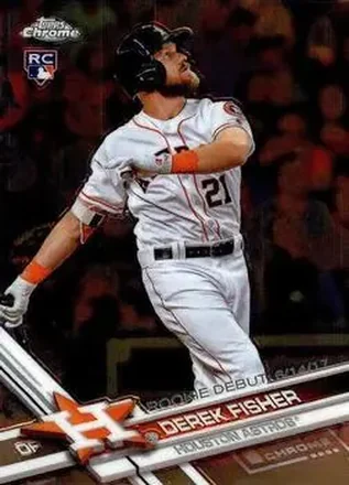 2017 Topps Chrome Update #HMT11 - Derek Fisher - Houston Astros