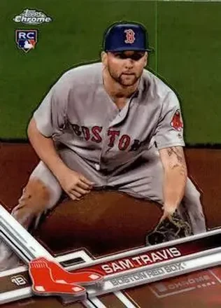 2017 Topps Chrome Update #HMT19 - Sam Travis - Boston Red Sox