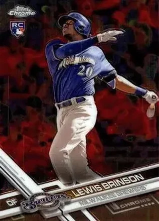 2017 Topps Chrome Update #HMT23 - Lewis Brinson - Milwaukee Brewers
