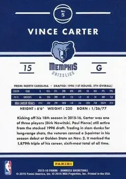 Back of Vince Carter