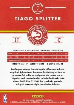 Back of Tiago Splitter