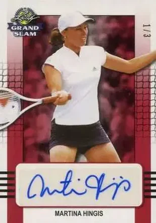 2018 Leaf Grand Slam - Red #BA-MH1 - Martina Hingis