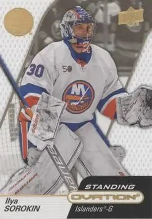 2023-24 Upper Deck Ovation - Standing Ovation Gold Spectrum #34 - Ilya Sorokin - New York Islanders
