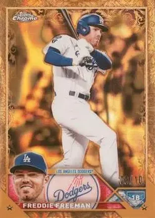 2023 Topps Gilded Collection - Lava Gold Etch Refractors #16 - Freddie Freeman - Los Angeles Dodgers