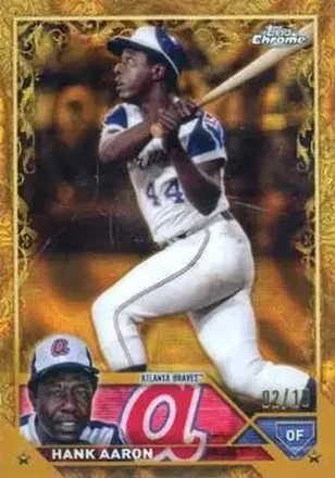 2023 Topps Gilded Collection - Lava Gold Etch Refractors #44 - Hank Aaron - Atlanta Braves