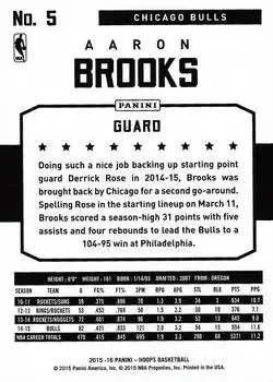 Back of Aaron Brooks