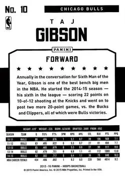 Back of Taj Gibson