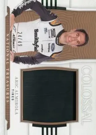 2022 Panini National Treasures - Colossal Race Used Tires #RUF-AA - Aric Almirola - Stewart-Haas Racing