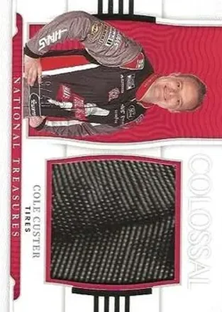 2022 Panini National Treasures - Colossal Race Used Tires #RUF-CC - Cole Custer - Stewart-Haas Racing