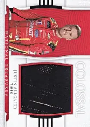 2022 Panini National Treasures - Colossal Race Used Tires #RUF-JAL - Justin Allgaier - JR Motorsports