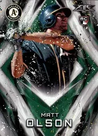 2017 Topps Fire #3 - Matt Olson - Oakland Athletics