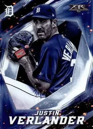 2017 Topps Fire #19 - Justin Verlander - Detroit Tigers
