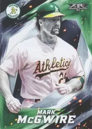 2017 Topps Fire #22 - Mark McGwire - Oakland Athletics