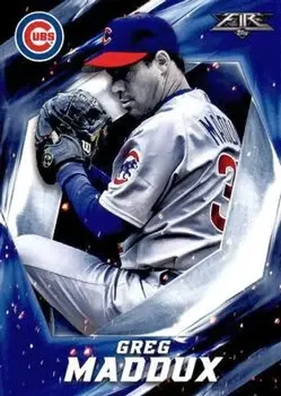 2017 Topps Fire #24 - Greg Maddux - Chicago Cubs