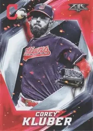 2017 Topps Fire #26 - Corey Kluber - Cleveland Indians