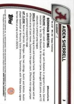 Back of Aiden Sherrell