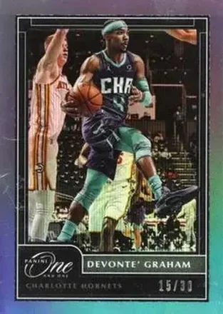 2020-21 Panini One and One - Blue #56 - Devonte' Graham - Charlotte Hornets