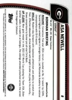 Back of Asa Newell