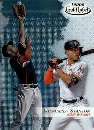 2017 Topps Gold Label #12 - Giancarlo Stanton - Miami Marlins