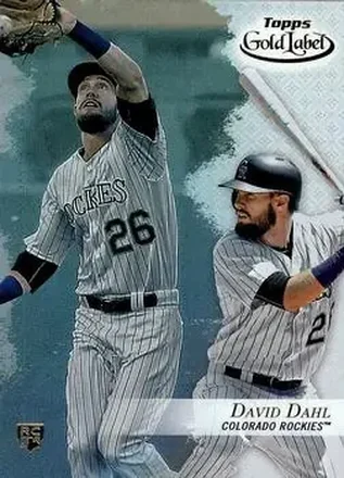 2017 Topps Gold Label #15 - David Dahl - Colorado Rockies