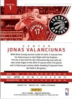 Back of Jonas Valančiūnas