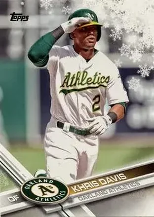 2017 Topps Holiday #HMW20 - Khris Davis - Oakland Athletics