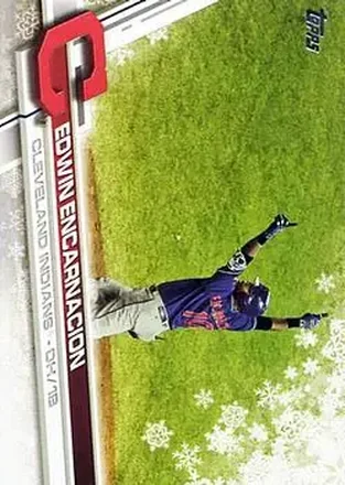 2017 Topps Holiday #HMW31 - Edwin Encarnacion - Cleveland Indians