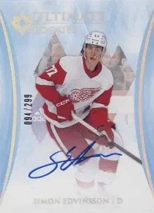 2023-24 Upper Deck Ultimate Collection #154 - Simon Edvinsson - Detroit Red Wings