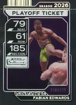 2026 Panini Contenders PFL - Playoff Ticket #32 - Fabian Edwards