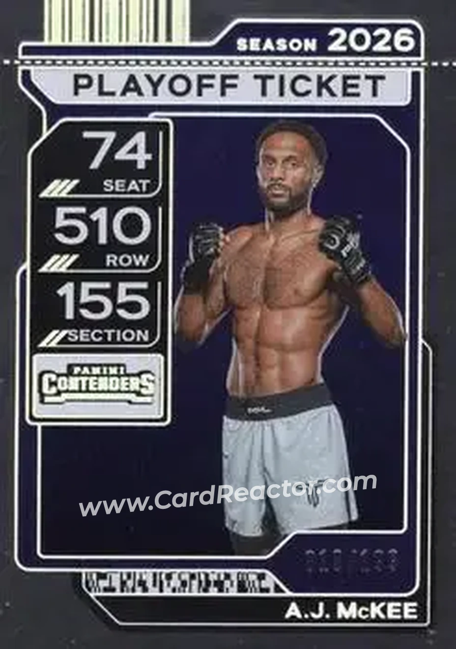 2026 Panini Contenders PFL - Playoff Ticket #38 - A.J. McKee - Front