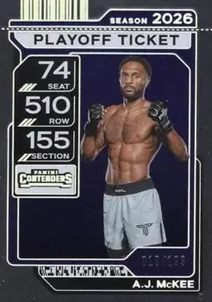 2026 Panini Contenders PFL - Playoff Ticket #38 - A.J. McKee