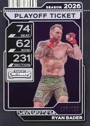 2026 Panini Contenders PFL - Playoff Ticket #51 - Ryan Bader