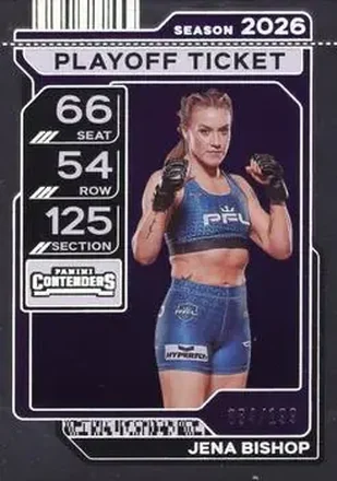 2026 Panini Contenders PFL - Playoff Ticket #54 - Jena Bishop
