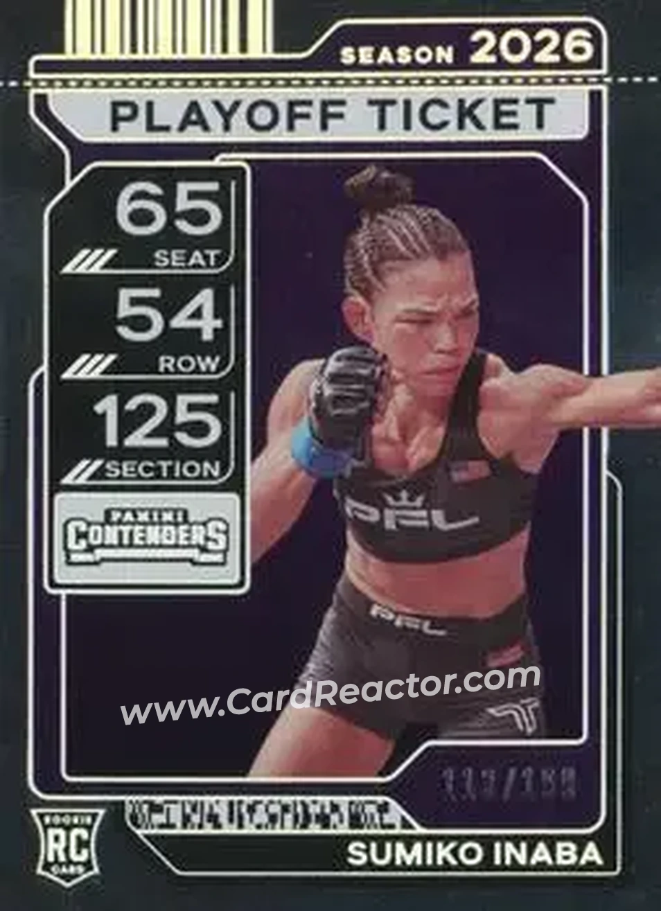 2026 Panini Contenders PFL - Playoff Ticket #69 - Sumiko Inaba - Front