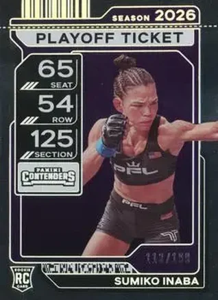 2026 Panini Contenders PFL - Playoff Ticket #69 - Sumiko Inaba