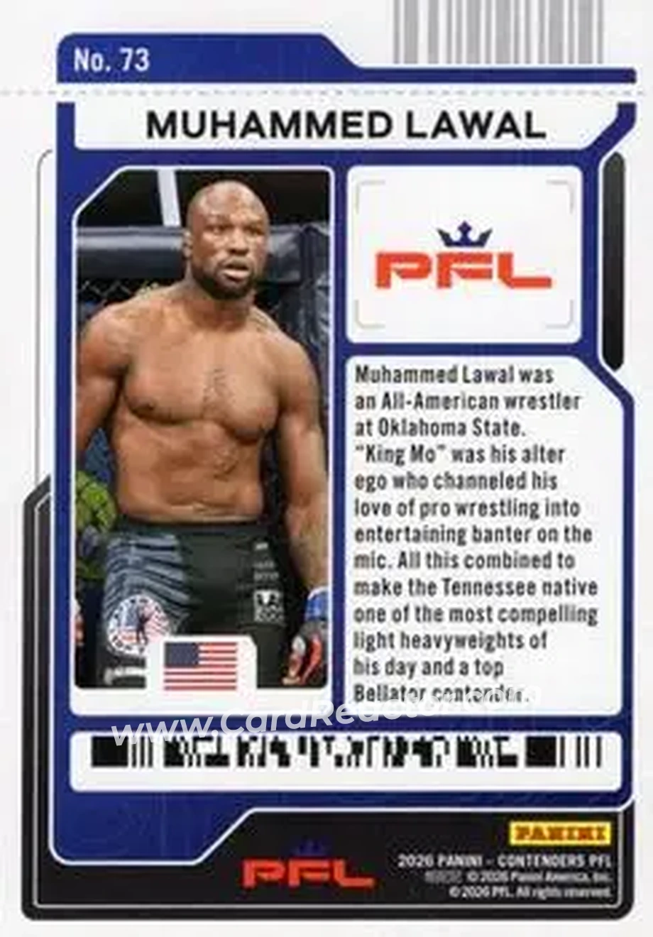 2026 Panini Contenders PFL - Playoff Ticket #73 - Muhammed Lawal - Back