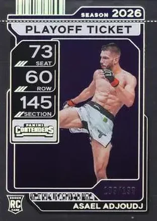 2026 Panini Contenders PFL - Playoff Ticket #98 - Asael Adjoudj