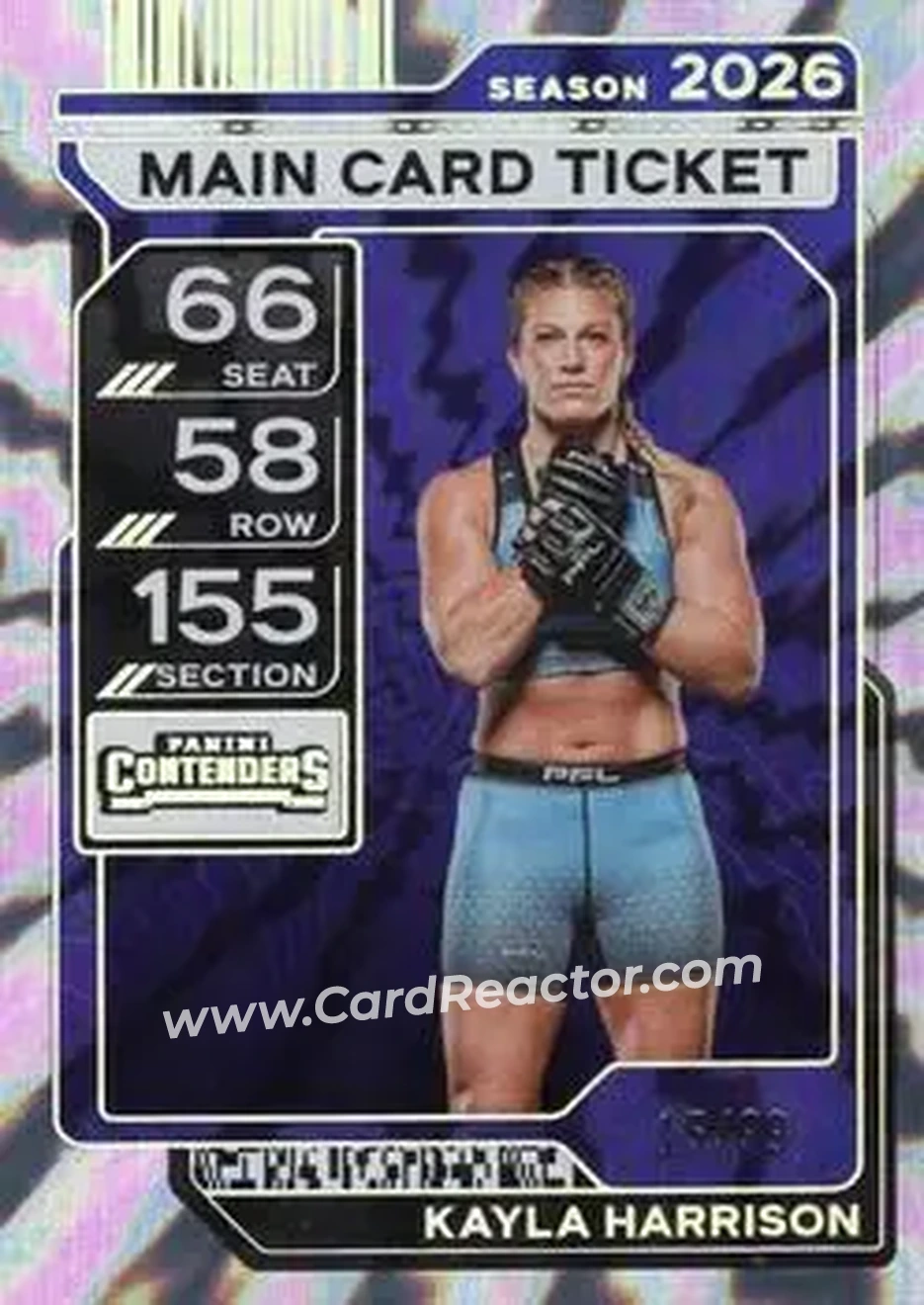 2026 Panini Contenders PFL - Main Card Ticket #15 - Kayla Harrison - Front