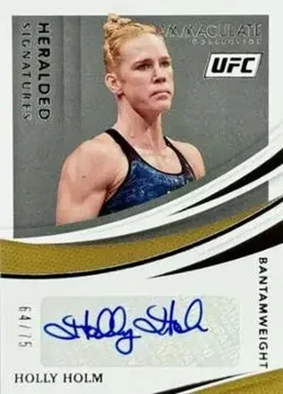2021 Panini Immaculate Collection UFC - Heralded Signatures #HS-HHM - Holly Holm