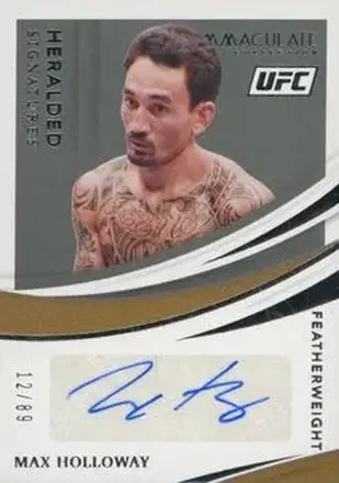 2021 Panini Immaculate Collection UFC - Heralded Signatures #HS-MXH - Max Holloway
