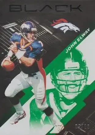 2020 Panini Black - Emerald #28 - John Elway - Denver Broncos