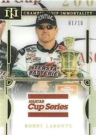 2023 Panini National Treasures - Championship Immortality Holo Gold #CI18 - Bobby Labonte - Joe Gibbs Racing